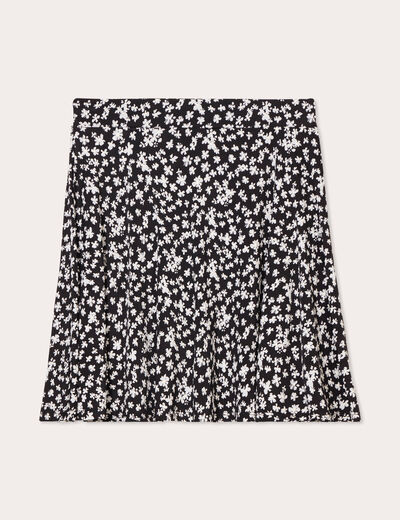 Jupe short droite noir femme
