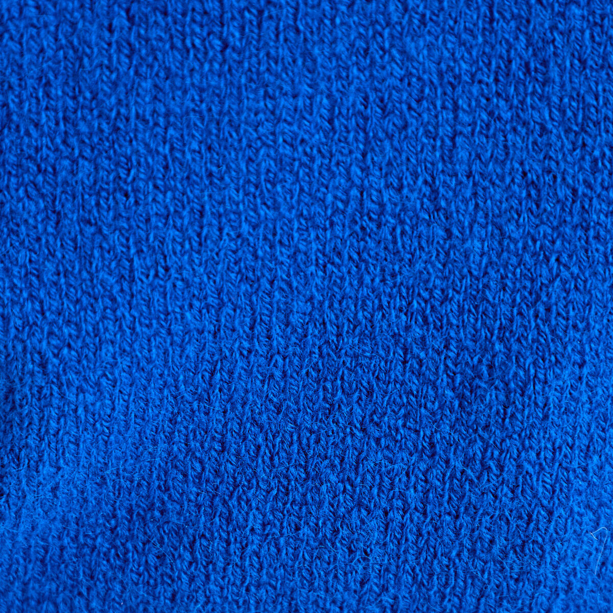 Pull oversize col rond manches courtes bleu electrique femme