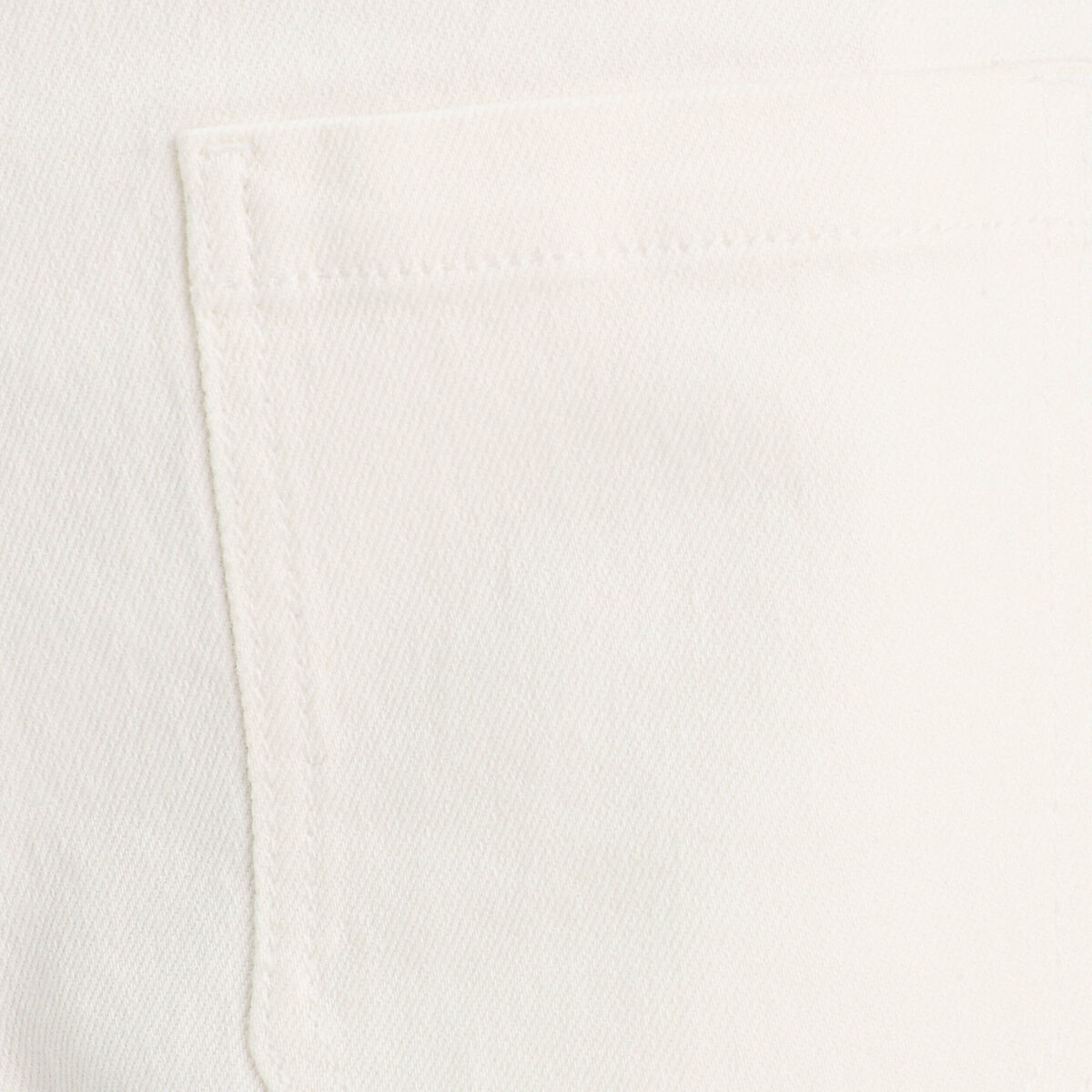 Short en jean droit blanc femme