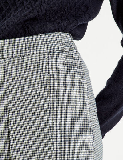 Jupe-short évasée plissée blanc femme