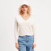 Pull avec boutons beige femme