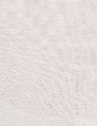 T-shirt col b&eacute;nitier manches longues ecru femme