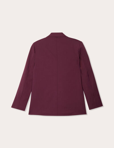 Blazer droit prune femme