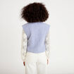 Gilet sans manches effet polaire bleu gris femme