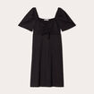 Robe droite avec noeud noir femme