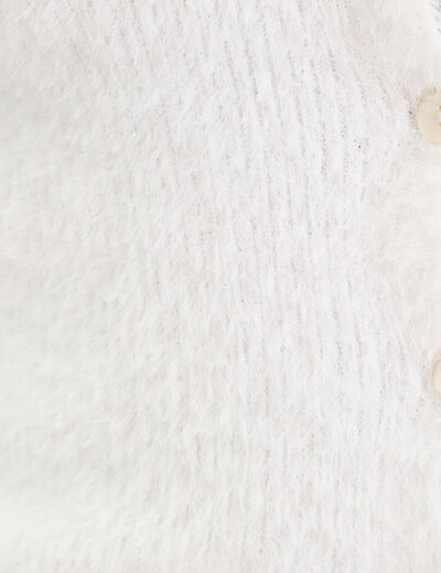 Gilet coupe ajust&eacute;e ecru femme