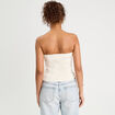 Bustier cintré boutons blanc femme