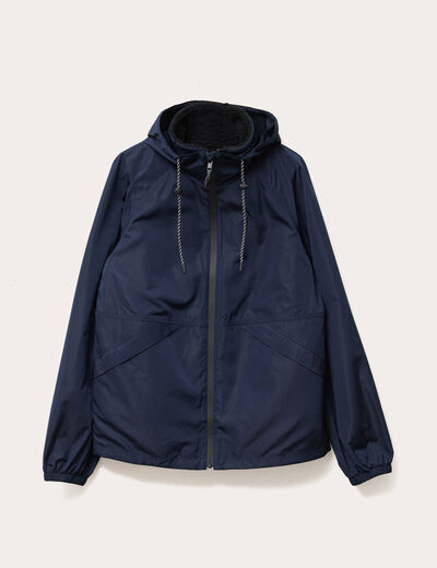 Parka déperlante 2-en-1 bleu marine femme