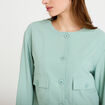 Veste coupe droite courte vert pastel femme