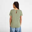 T-shirt manches courtes vert kaki femme