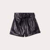 Short paperbag similicuir noir femme