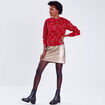 Sweat manches longues rouge femme