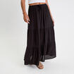 Jupe longue évasée noir femme