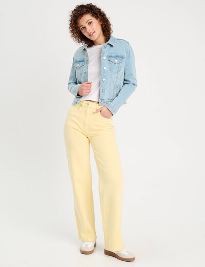 Veste en jean denim bleach femme