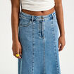 Jupe midi trapèze en jean denim double stone femme