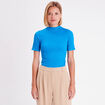 T-shirt manches courtes bleu femme