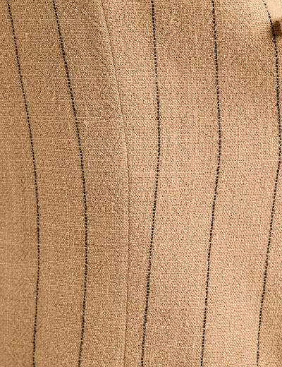 Veston sans manches noué beige femme