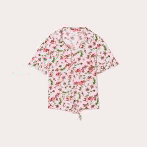 chemise manches courtes nouee blanc femme Chemise manches courtes nouée blanc femme