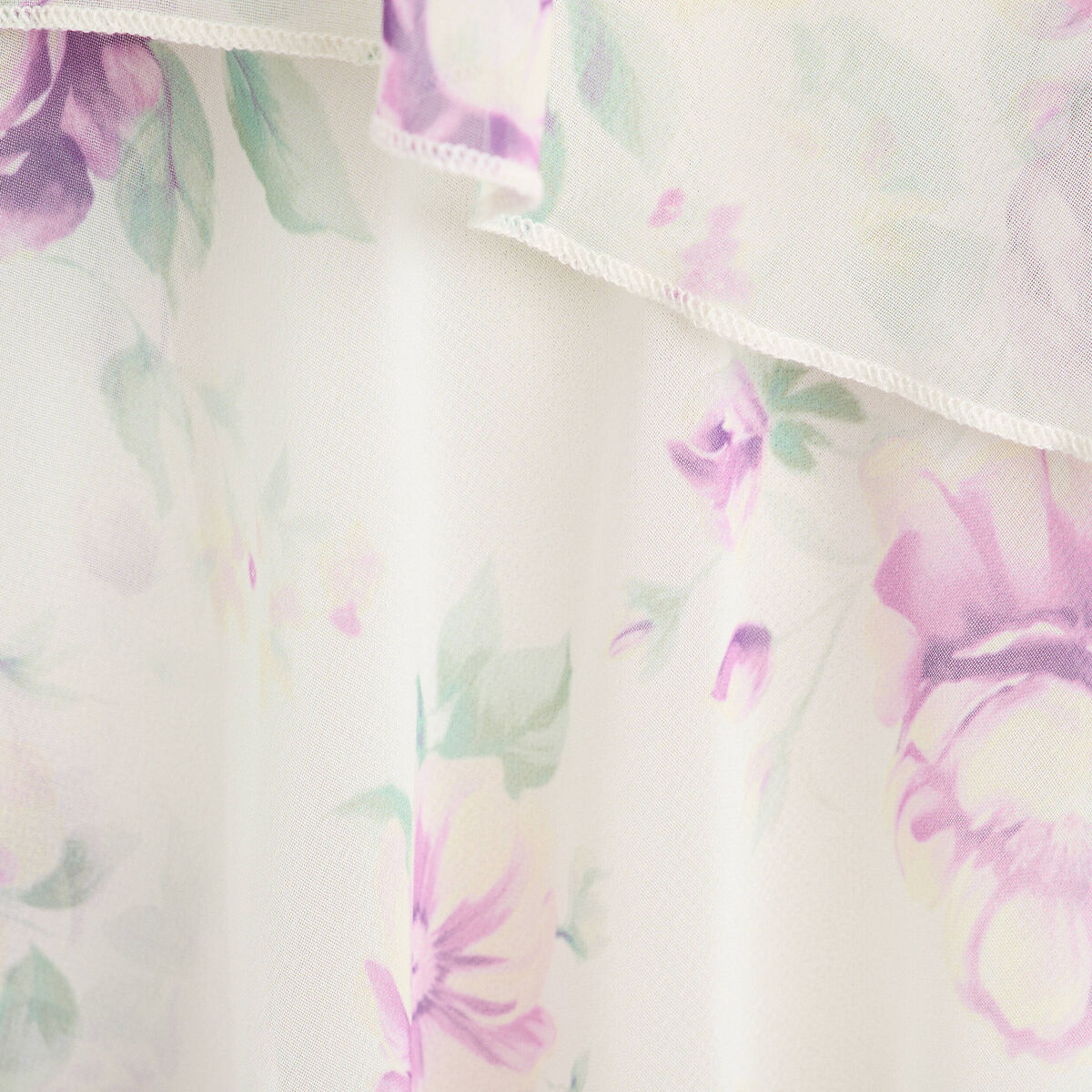 Robe évasée volants blanc femme
