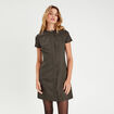 Robe évasée manches courtes noir femme