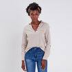 Blouse manches longues blanc femme