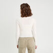 Gilet noeuds devant ecru femme