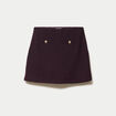 Jupe-short courte violet fonc&eacute; femme