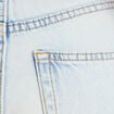Jean wide leg taille haute Petite denim bleach femme