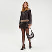 Jupe-short ajustée simili cuir noir femme
