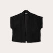 Gilet polaire manches courtes noir femme