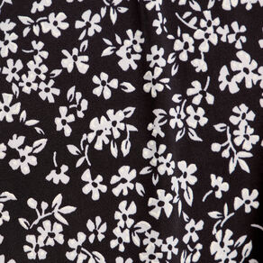 Robe évasée boutonnée noir femme