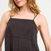 Robe évasée bretelles noir femme