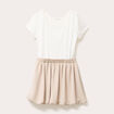 Robe évasée effet 2-en-1 ecru femme