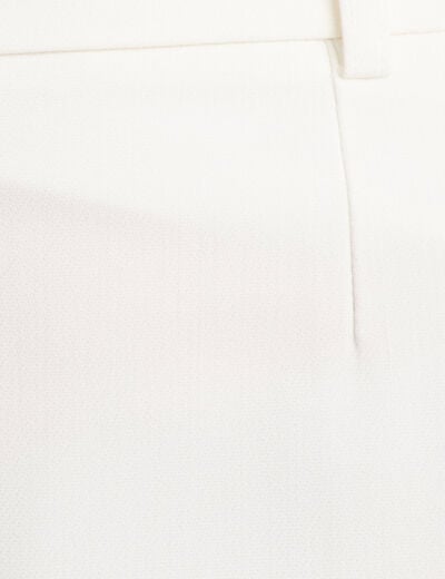 Pantalon city large ecru femme