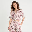 Chemise nouée manches courtes rose femme