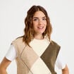 Pull sans manches ecru femme