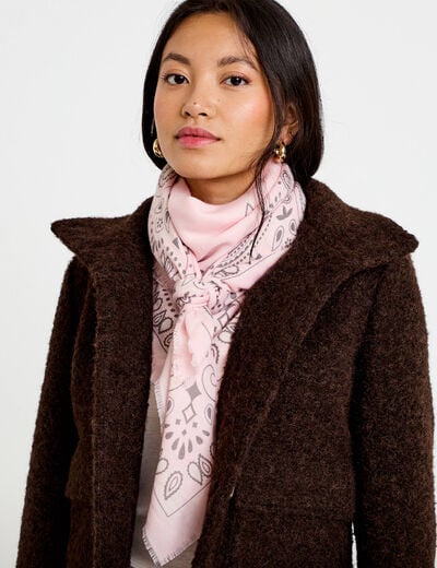 Foulard rose femme