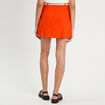 Jupe-short ceinturée contenant du lin orange femme