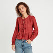 Blouse manches longues vieux rose femme