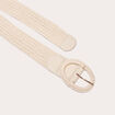 Ceinture large tressée sable femme