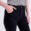 Jeans droit taille haute denim noir femme