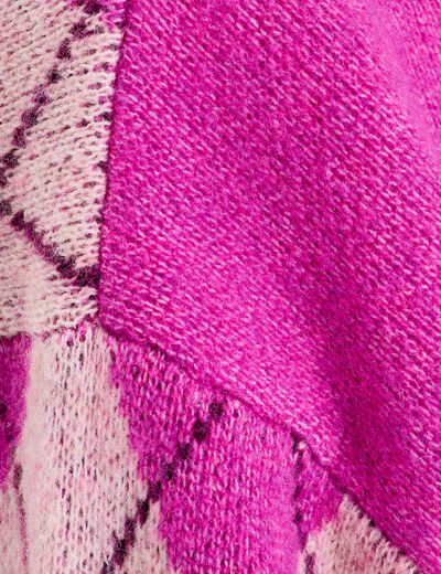 Gilet manches longues rose femme