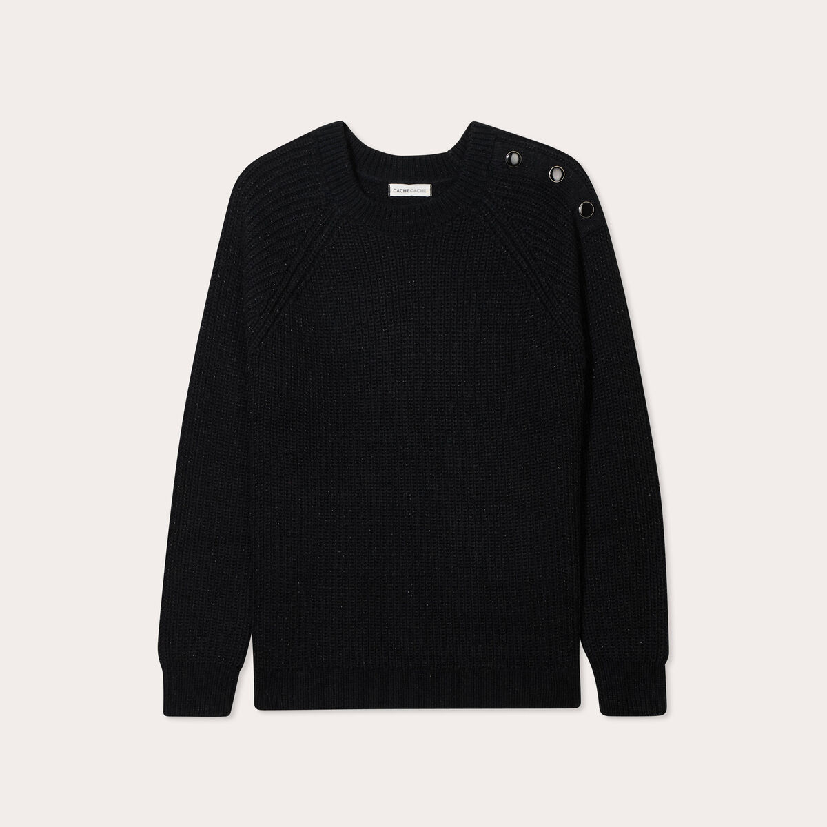 Pull manches longues noir femme