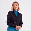 Chemise manches longues noir femme