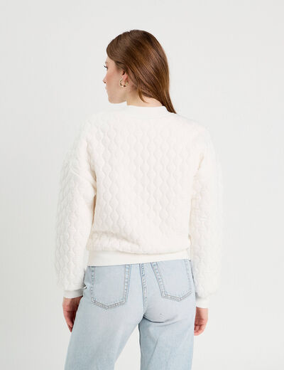 Veste matelassée zippée blanc femme