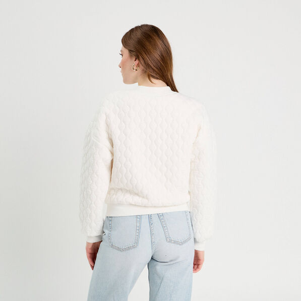 Veste matelassée zippée blanc femme