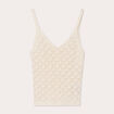 Débardeur tricot ajouré ecru femme