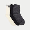 Lot de 3 paires de chaussettes noir femme