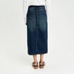 Jupe crayon taille standard bleu fonc&eacute; femme
