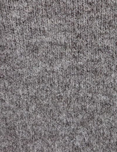 Pull manches courtes gris femme